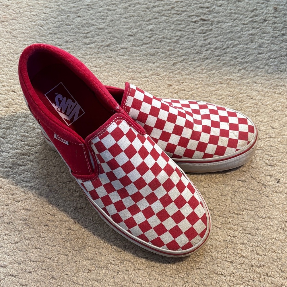 Red Checkerboard Vans